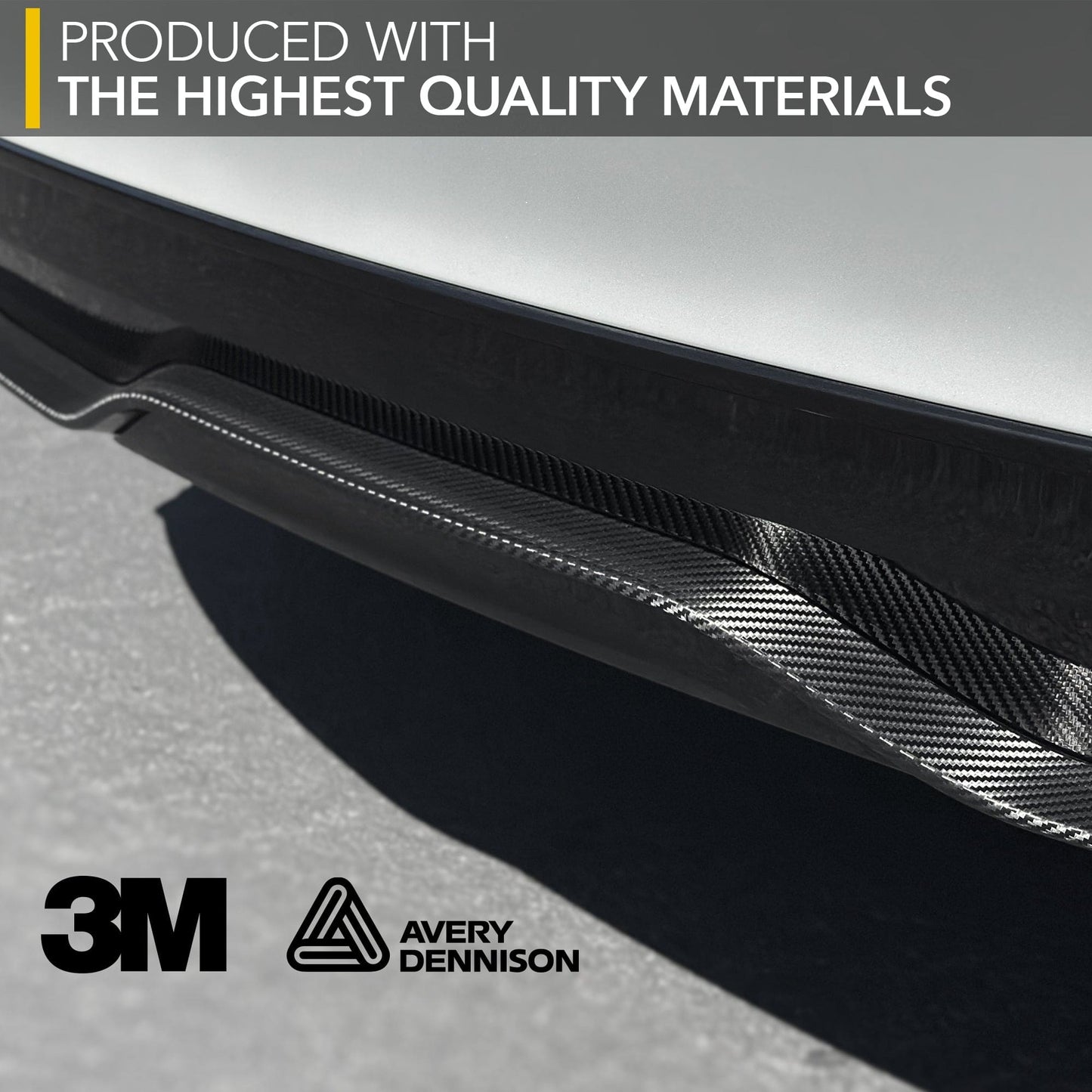 Rear Diffuser Lip Wrap | Carbon Fiber Decal for Tesla Model S 2021-2026