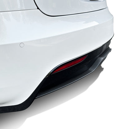 Rear Diffuser Lip Wrap | Carbon Fiber Decal for Tesla Model S 2021-2026