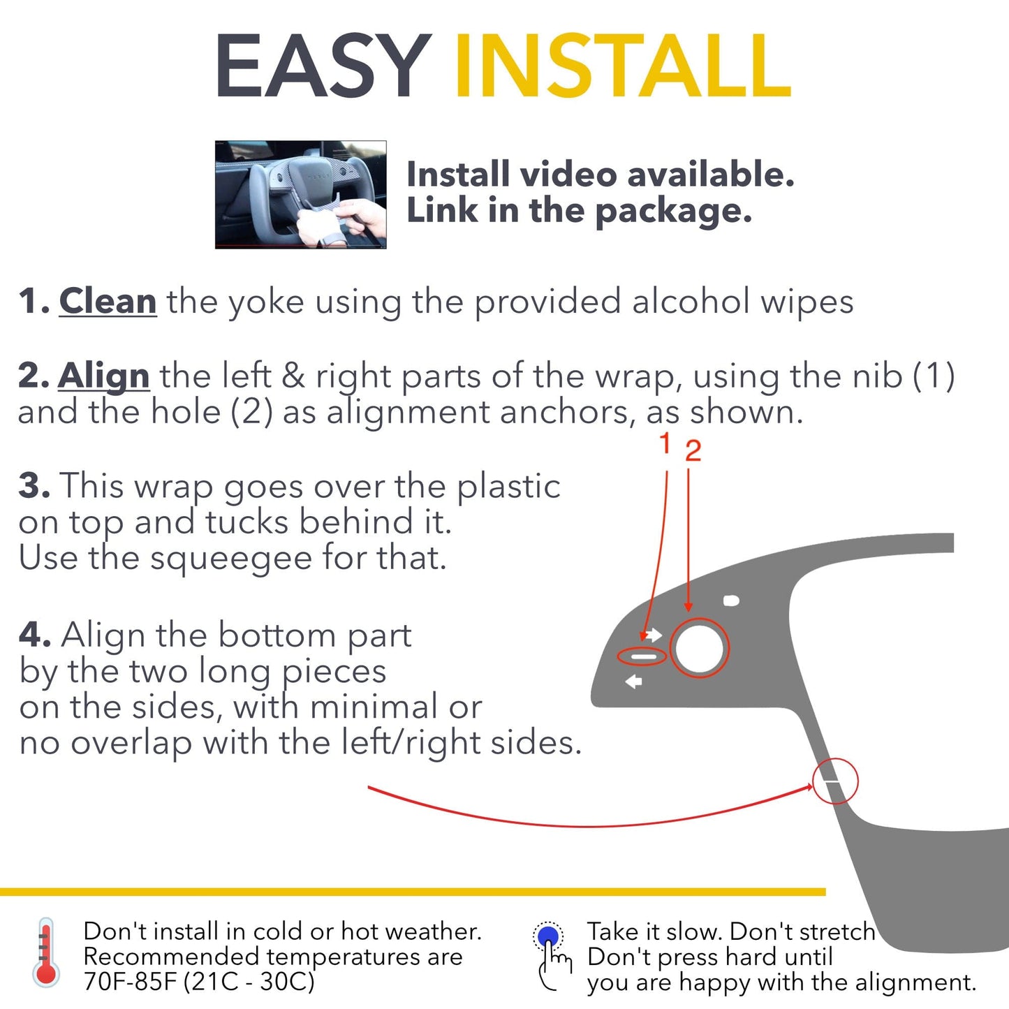 Steering Wheel / Yoke Vinyl Covers | 2021-2026 Tesla Model S / Model X