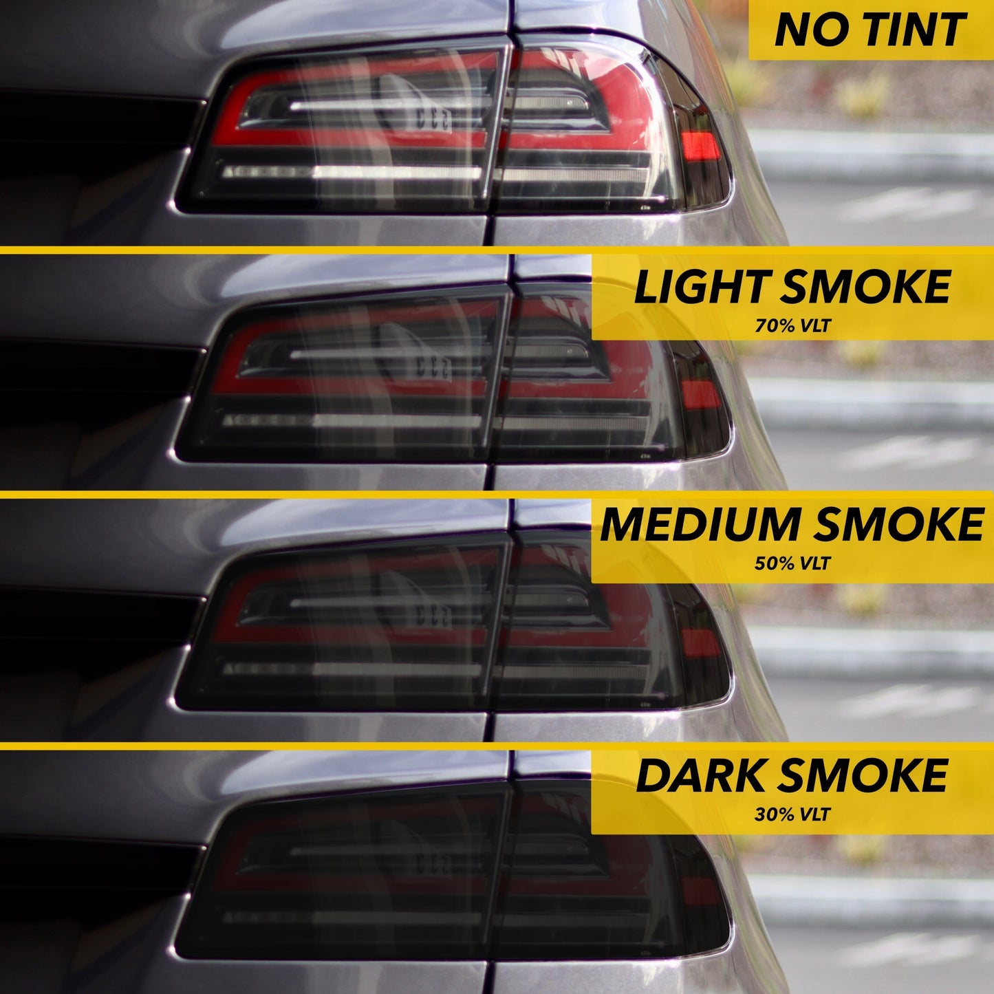 Tail Lights Smoke Tint PPF for Tesla Model S, including Plaid & Long Range