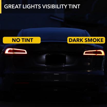 Tail Lights Smoke Tint PPF for Tesla Model S, including Plaid & Long Range