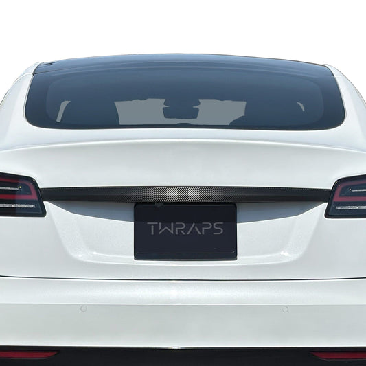 Trunk Trim Vinyl Wrap Kit | Carbon Fiber Decal for Tesla Model S 2022-2023