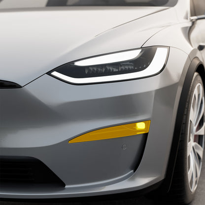 Yellow Fog Lights Tint | Tesla Model S / Tesla Model X 2021-2025