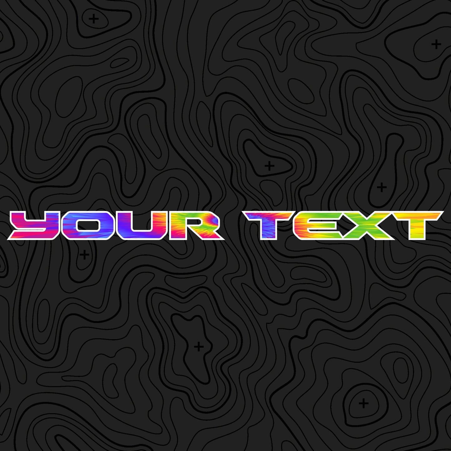 Tie Dye Hood Lettering | Set of 2