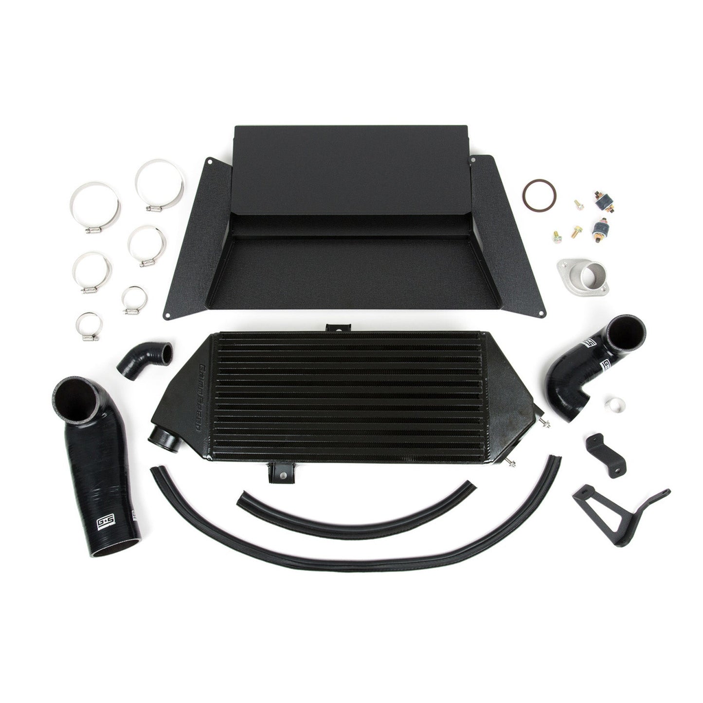 GrimmSpeed Top Mount Intercooler Kit - Black - 2005-09 Subaru Legacy GT, 2005-09 Subaru Outback XT GRM090043