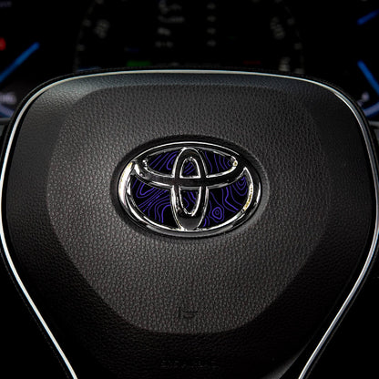 Topographical Map Steering Wheel Decal for Toyota Models 2007-2024