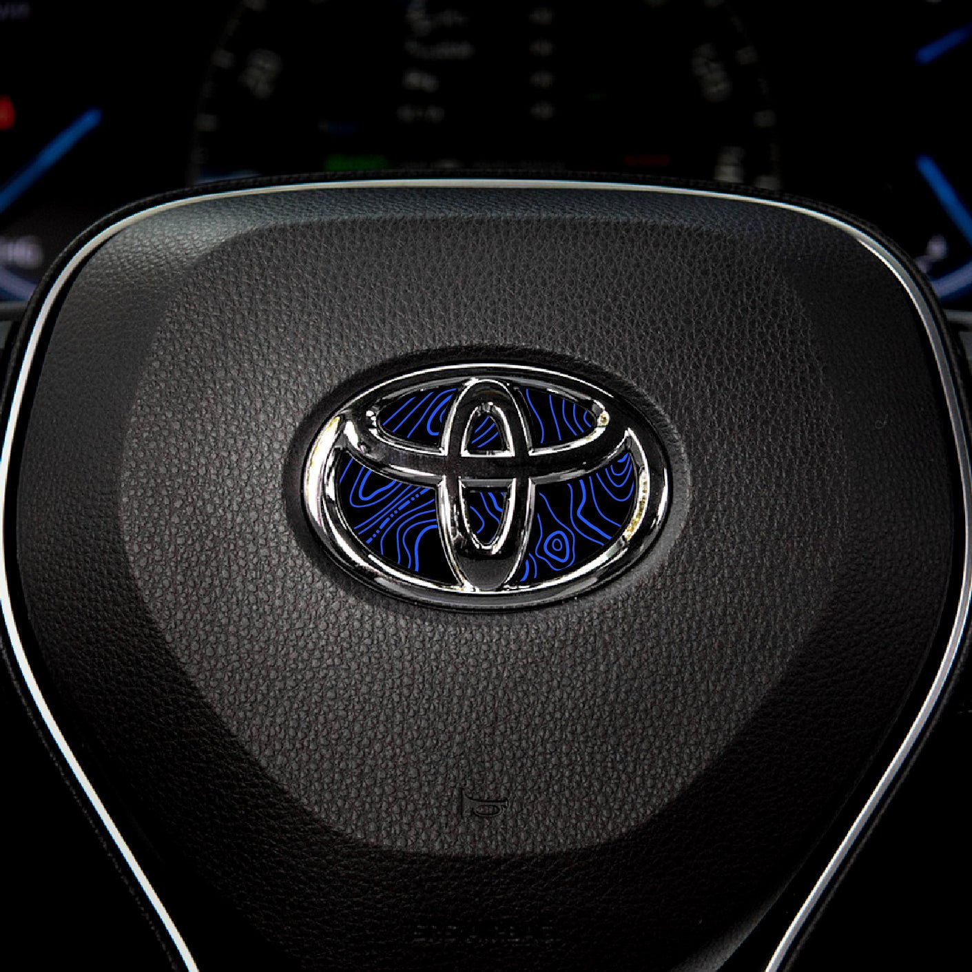 Topographical Map Steering Wheel Decal for Toyota Models 2007-2024