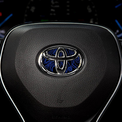 Topographical Map Steering Wheel Decal for Toyota Models 2007-2024