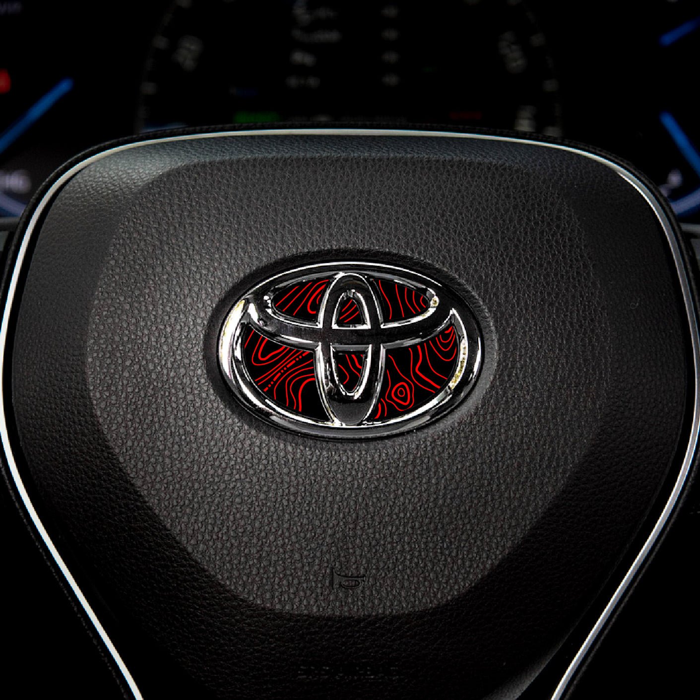 Topographical Map Steering Wheel Decal for Toyota Models 2007-2024