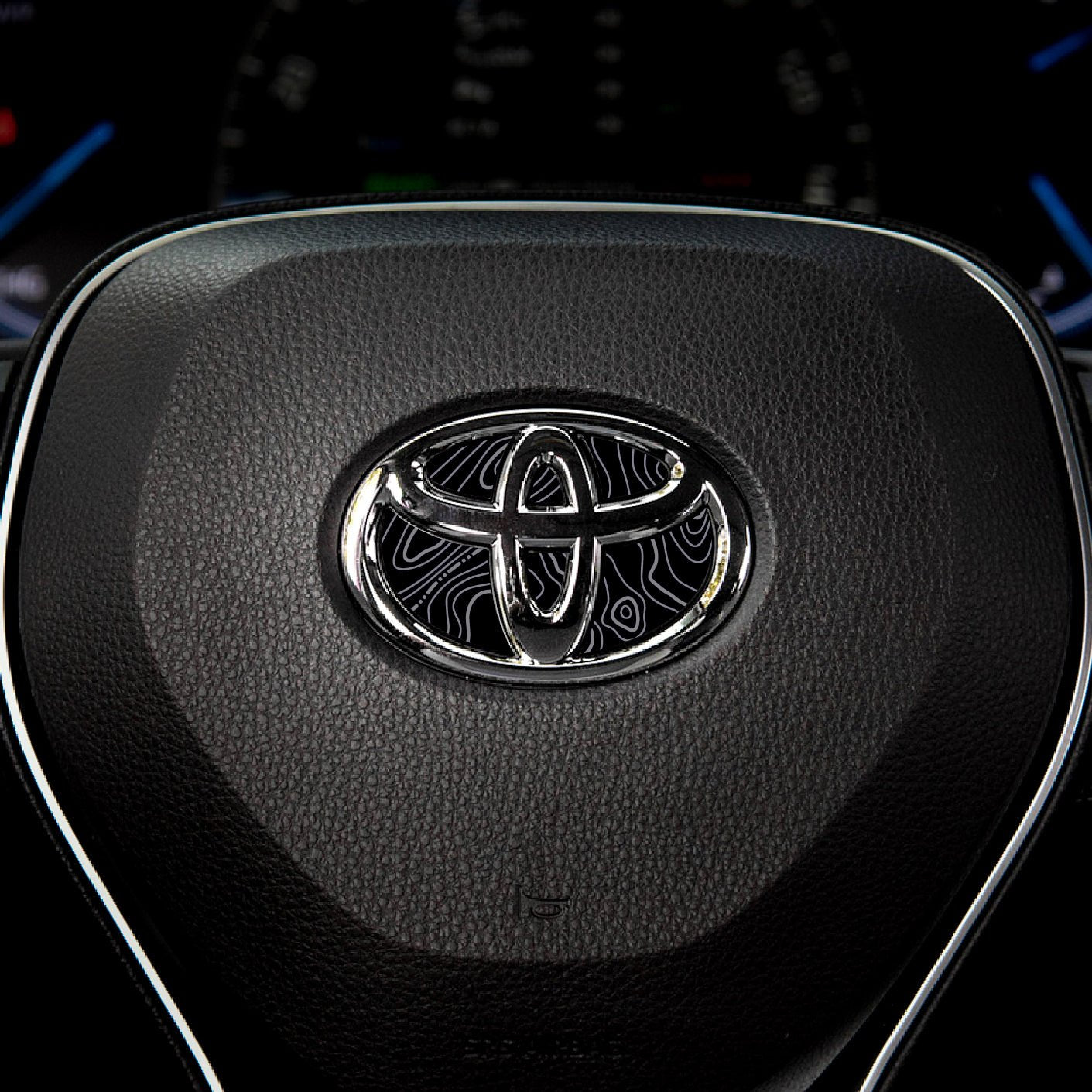Topographical Map Steering Wheel Decal for Toyota Models 2007-2024