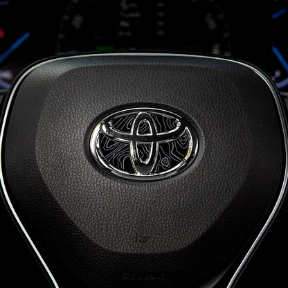 Topographical Map Steering Wheel Decal for Toyota Models 2007-2024