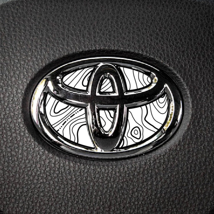 Topographical Map Steering Wheel Decal for Toyota Models 2007-2024