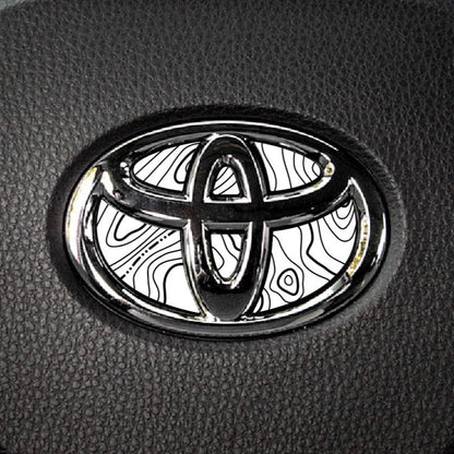 Topographical Map Steering Wheel Decal for Toyota Models 2007-2024
