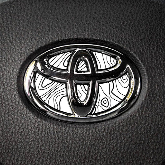 Topographical Map Steering Wheel Decal for Toyota Models 2007-2024