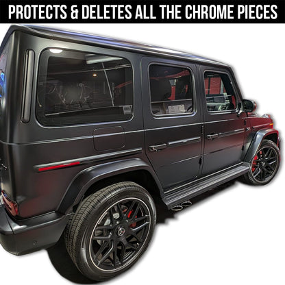 Mercedes G Wagon G500 G550 G63 Side Step Running Board Nerf Bar Chrome Delete Black Out Kit