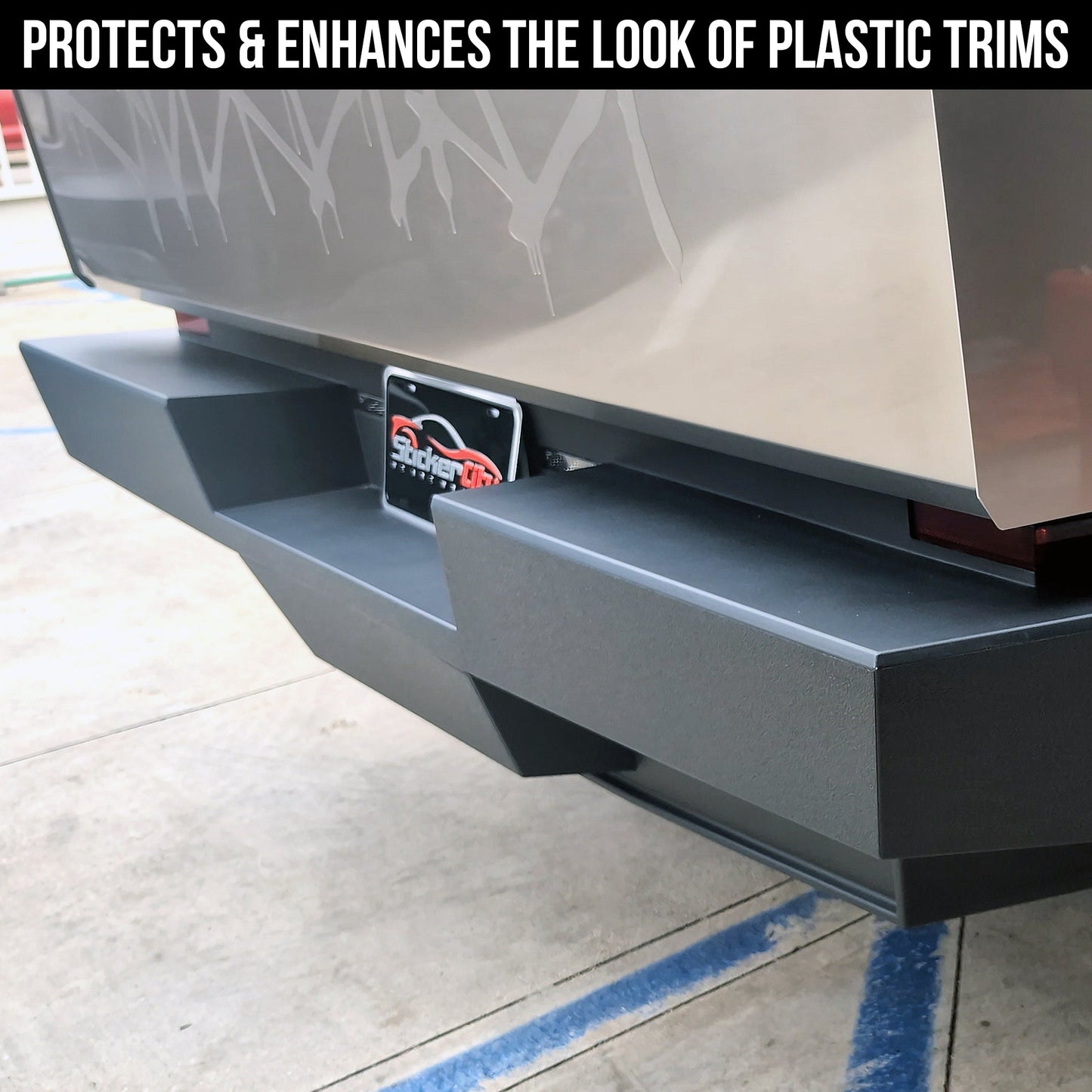 Cybertruck Rear Bumper Protection Armor Vinyl DIY Kit | TOProtect