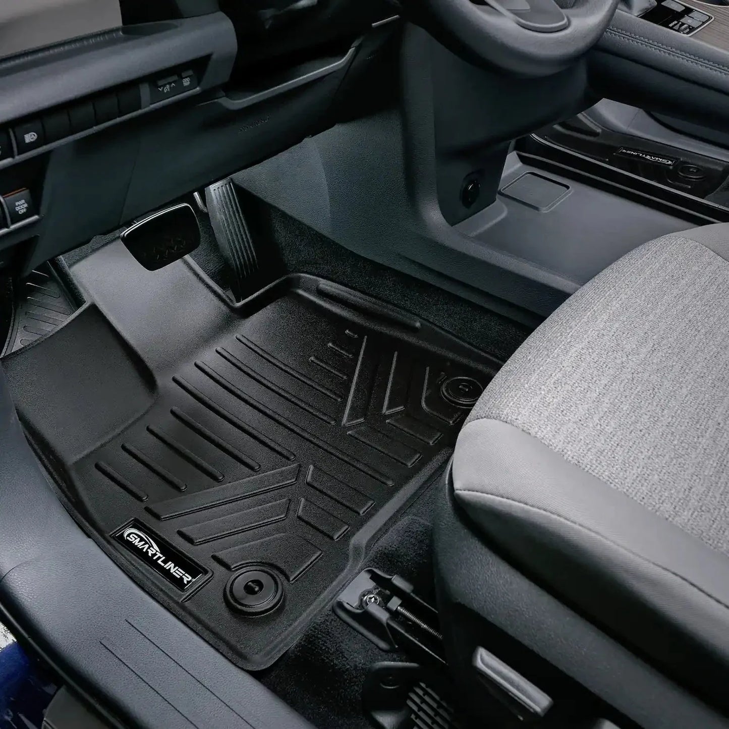 SMARTLINER Custom Fit Floor Liners For 2021-2026 Toyota Sienna with 2nd Row Bucket Seats and Spare Tire