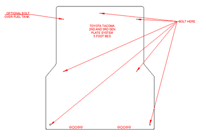 Toyota Tacoma 2005-2023 2nd and 3rd Gen. - Bed Plate System