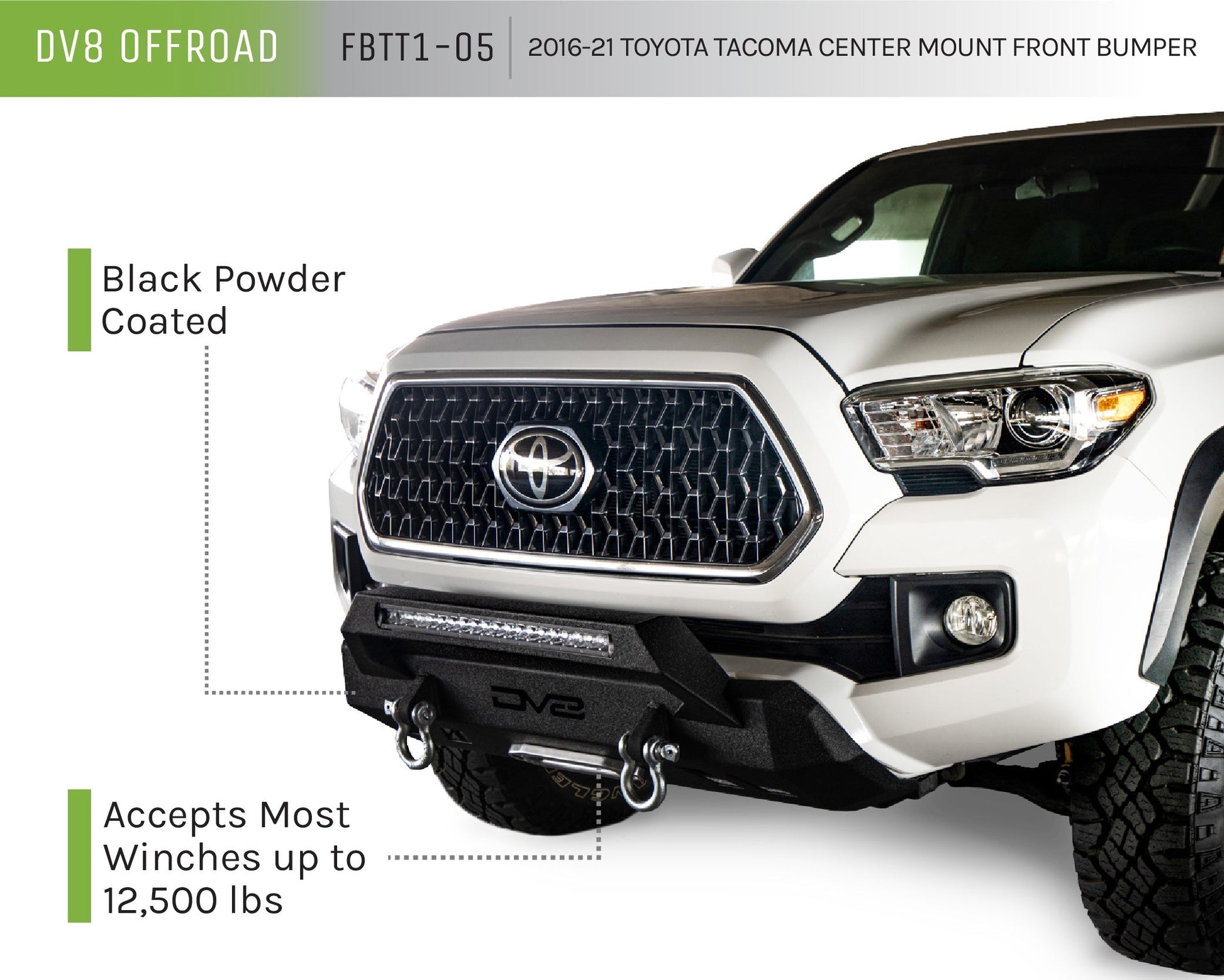 Toyota Tacoma Front Bumper Infographic