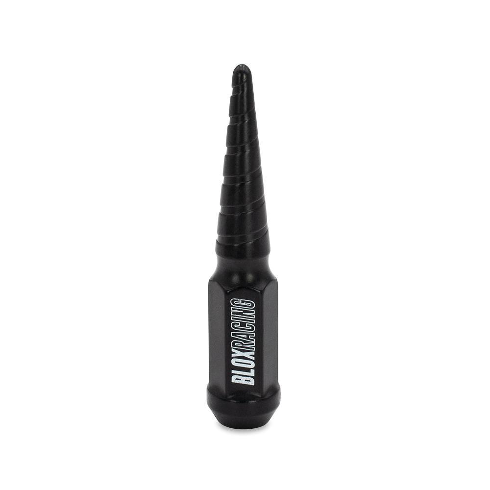 BLOX Racing Twist Flat Black Spiked Forged Lug Nut