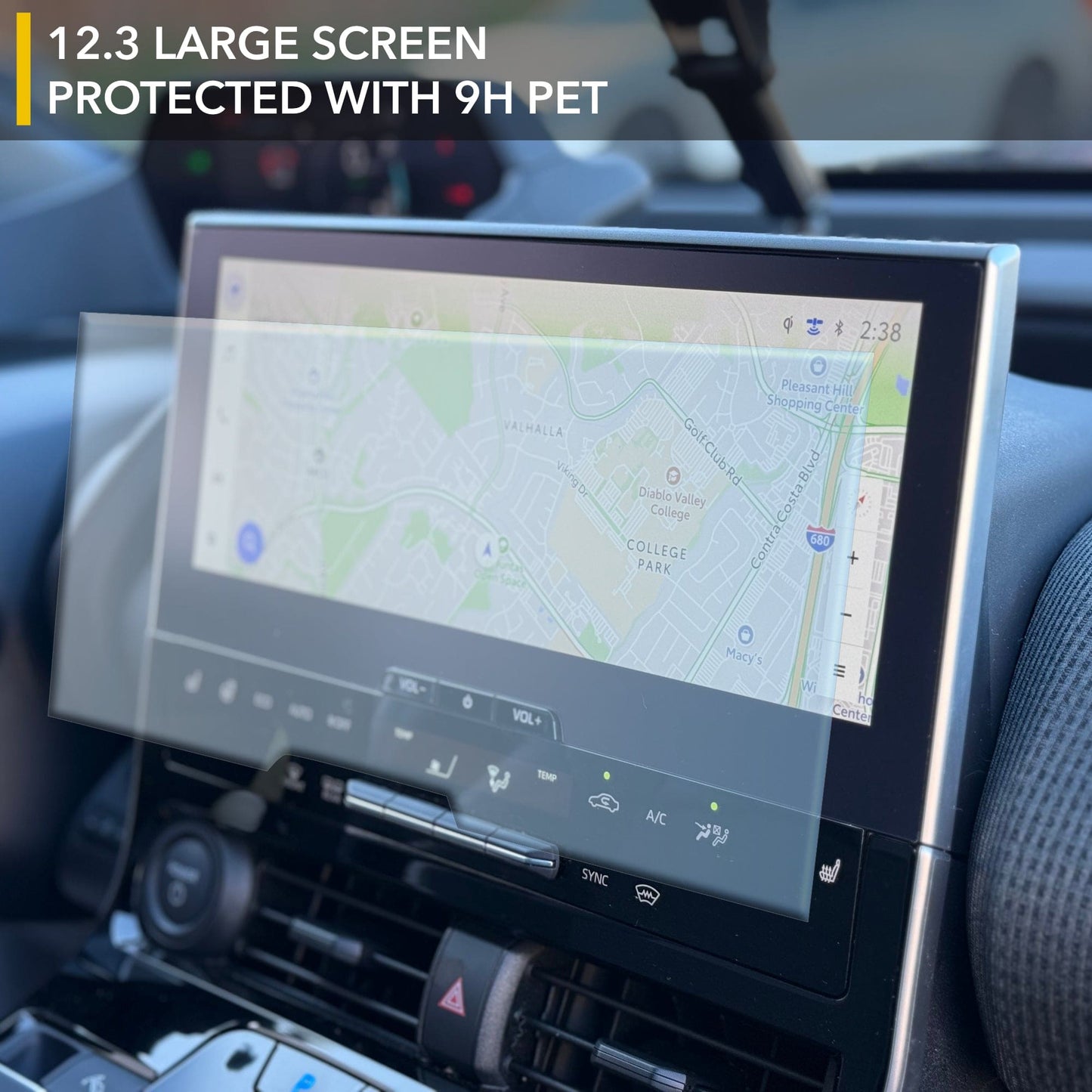 12.3" Screen Protector | Toyota bZ4X - Shockproof Ultra Tough 9H PET