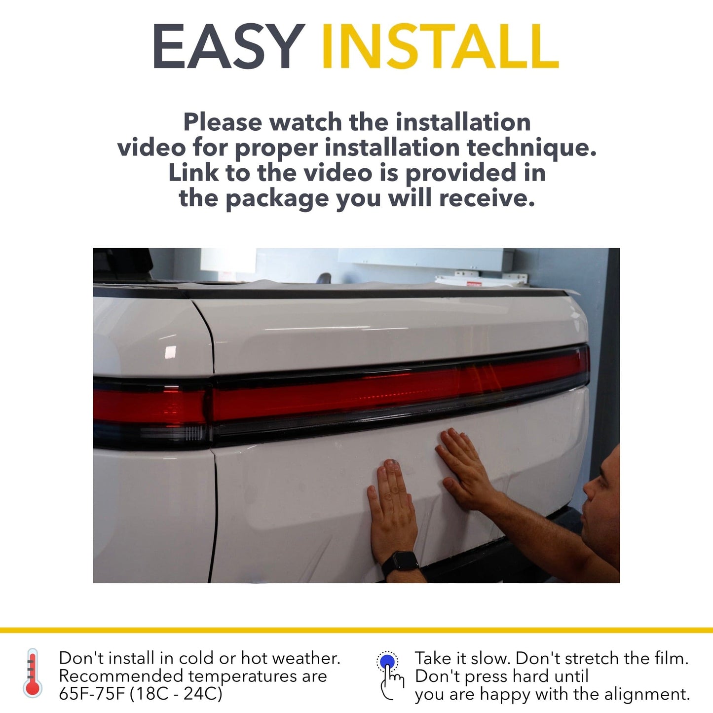 Tailgate Rear Bumper PPF | Full Coverage Paint Protection Film for Rivian R1S 2022-2026