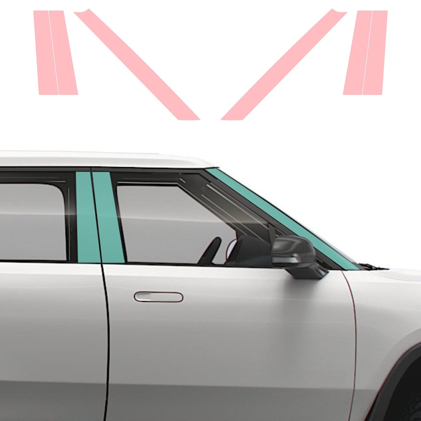 Pillars PPF | Paint Protection Film for Rivian R1T/R1S 2021-2026