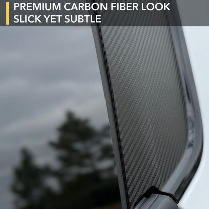 ABC Pillars Vinyl Wrap | GMC Hummer EV - Carbon Fiber Film Decal