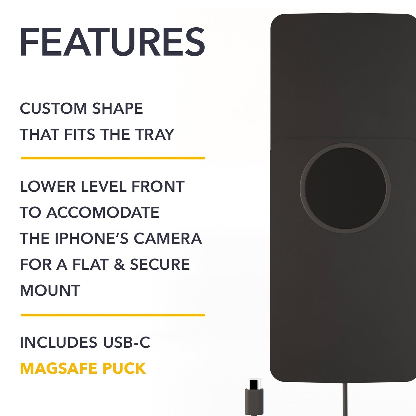 Armrest Magnetic Wireless Charging Pad | GMC Hummer EV, MagSafe Compatible