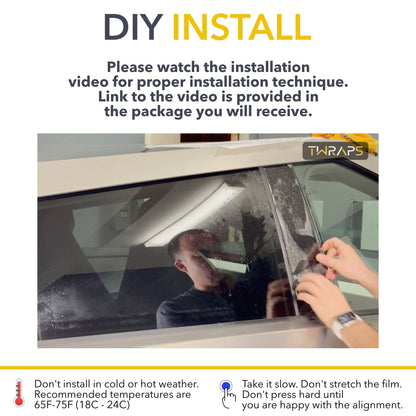 B & C Pillars & Door Buttons PPF | Tesla Cybertruck - Clear Paint Protection Film