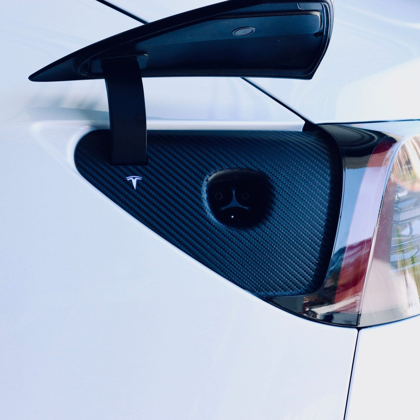 Charge Port Wrap | Carbon Fiber Decal for 2017-2023 Tesla Model 3 and 2019-2025 Tesla Model Y