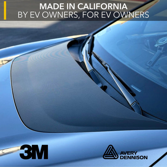Hood Scoop Wrap | Toyota bZ4X 2024-2025 - Carbon Fiber Vinyl Cover