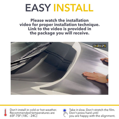 Hood Scoop Wrap | Toyota bZ4X 2024-2025 - Carbon Fiber Vinyl Cover