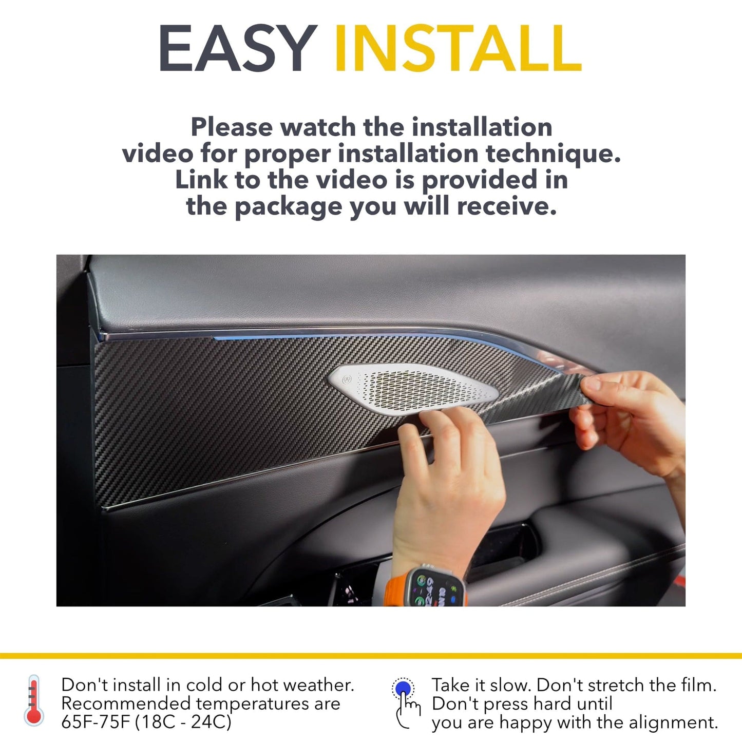 Interior Vinyl Wrap Kit | Cadillac LYRIQ 2023-2026 - Premium Carbon Fiber Style