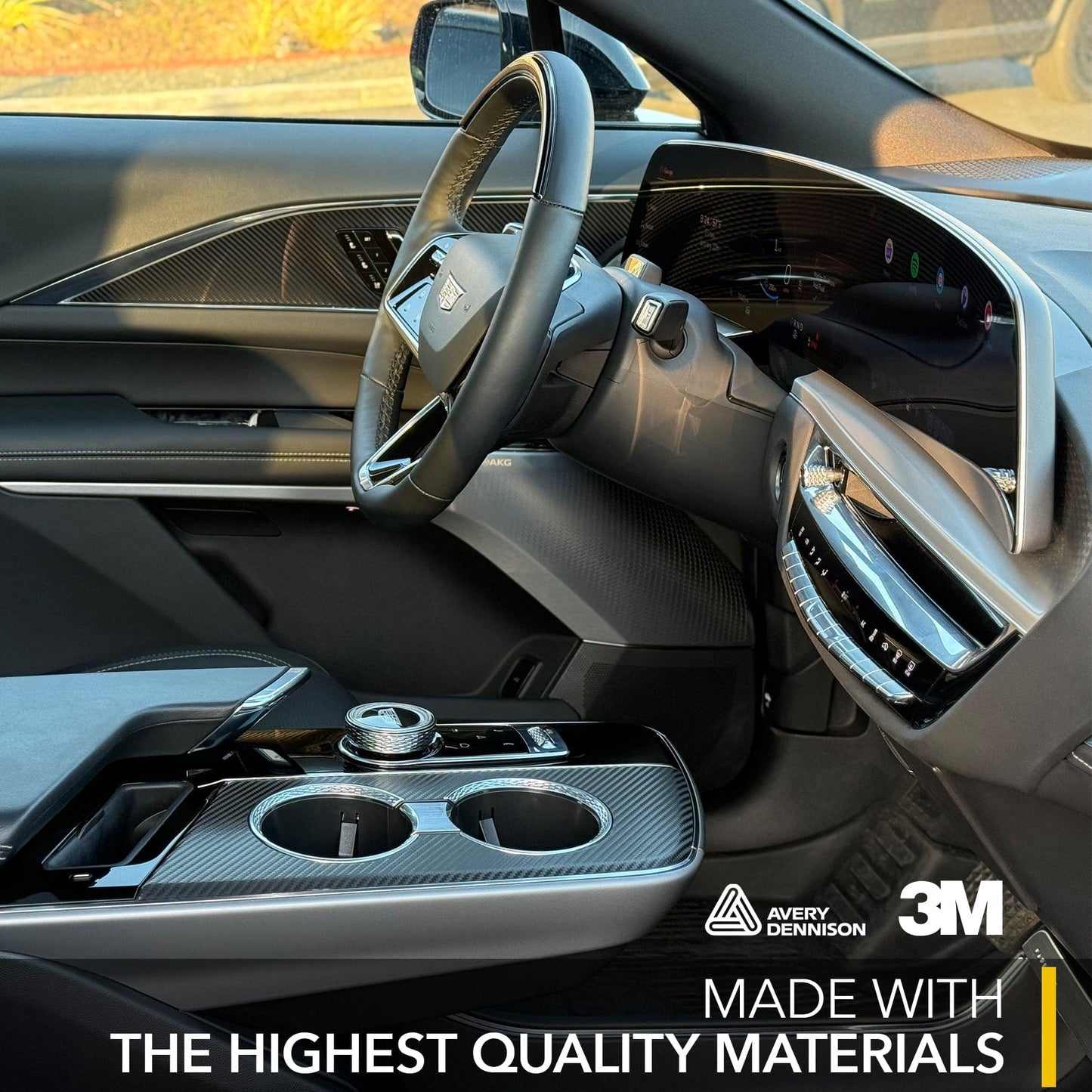 Interior Vinyl Wrap Kit | Cadillac LYRIQ 2023-2026 - Premium Carbon Fiber Style