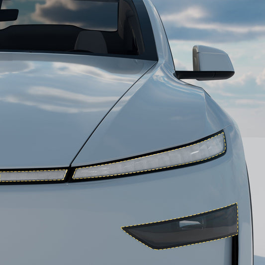 Headlights Light Bar Smoke Tint PPF | Tesla Model Y Juniper