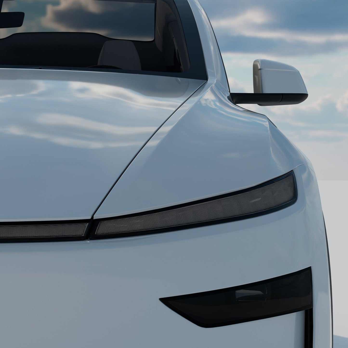 Headlights Light Bar Smoke Tint PPF | Tesla Model Y Juniper