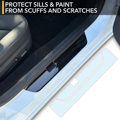 Door Sills & Entries PPF | Tesla Model 3 Highland - Paint Protection Film Shield