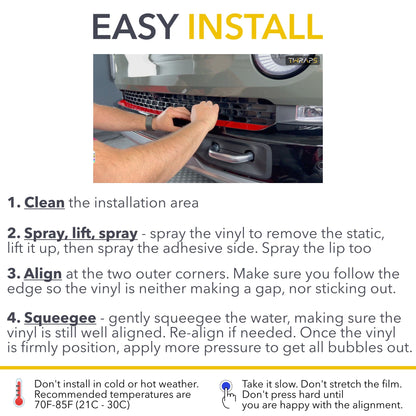 Front Lip Vinyl Wrap | Air Dam Cover for Rivian R1T & R1S 2021-2026