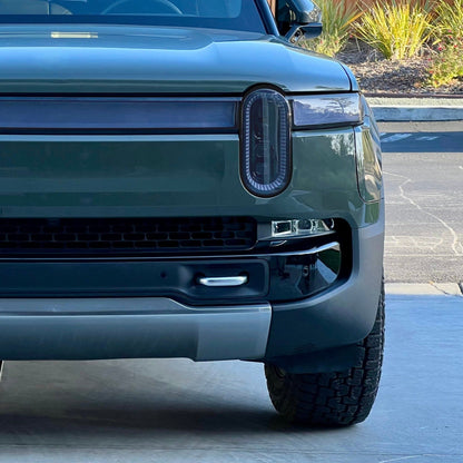 Headlights Clear PPF / Smoke Tint | for Rivian R1T & R1S 2021-2026 - Smokey Headlamp Covers