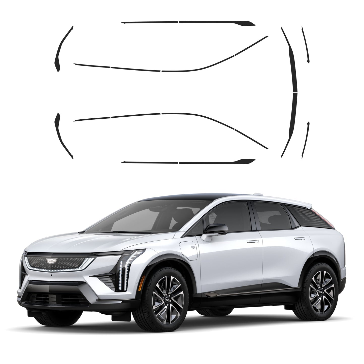Chrome Delete Blackout Wrap Kit | Cadillac OPTIQ 2023-2026