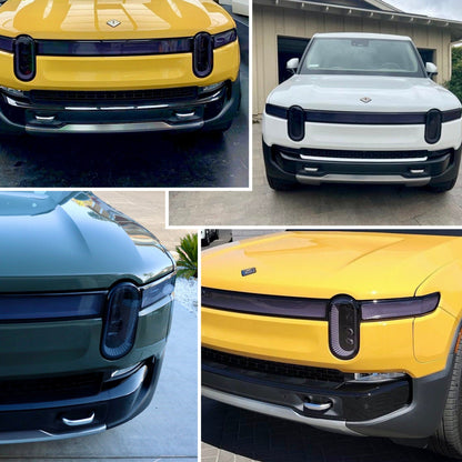 Headlights Clear PPF / Smoke Tint | for Rivian R1T & R1S 2021-2026 - Smokey Headlamp Covers