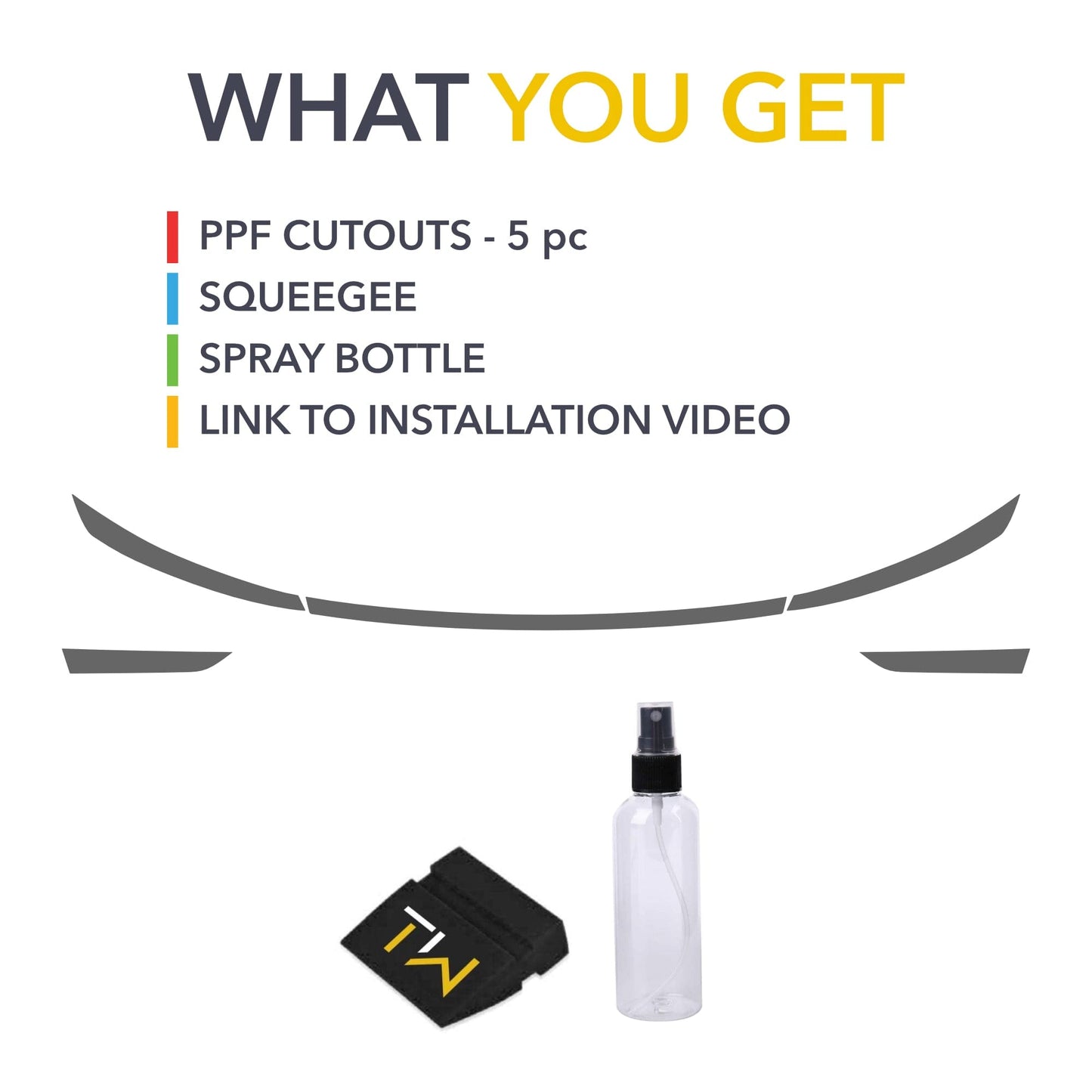 Headlights Light Bar Smoke Tint PPF | Tesla Model Y Juniper