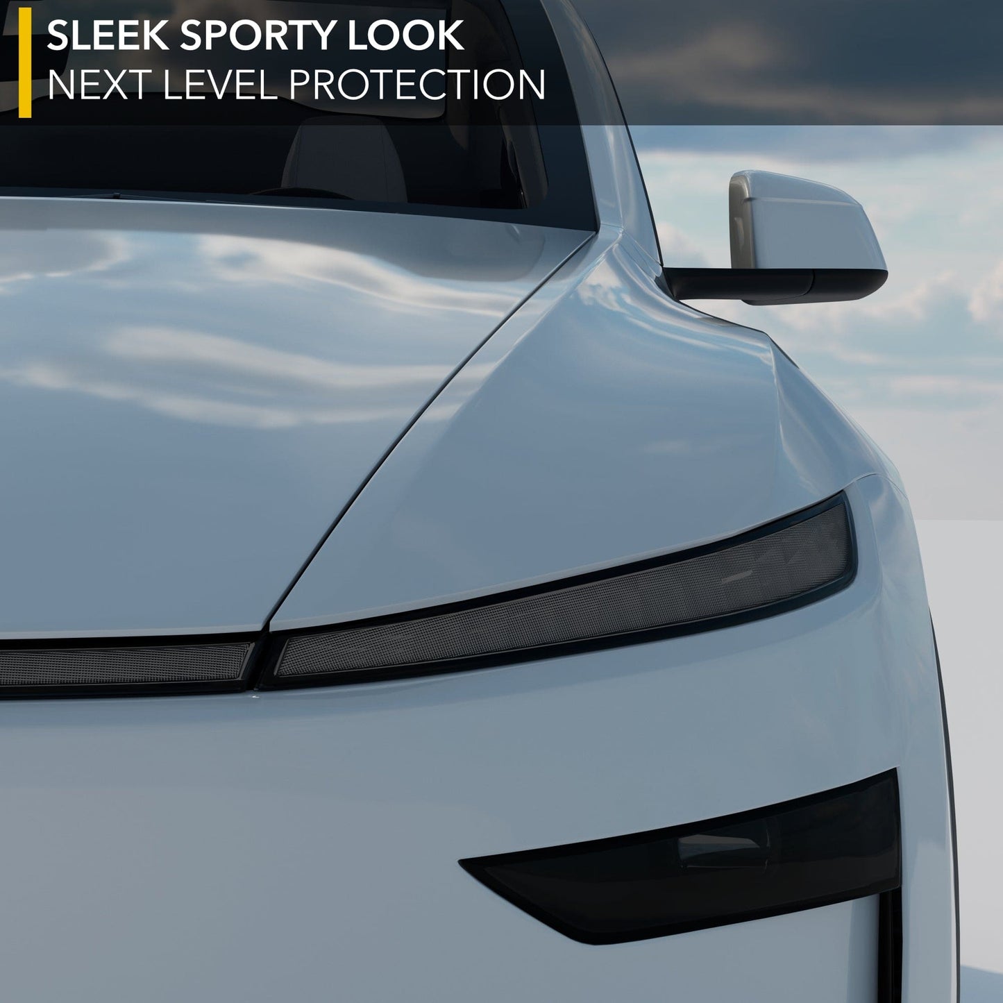 Headlights Light Bar Smoke Tint PPF | Tesla Model Y Juniper