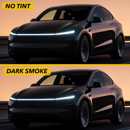 Headlights Light Bar Smoke Tint PPF | Tesla Model Y Juniper