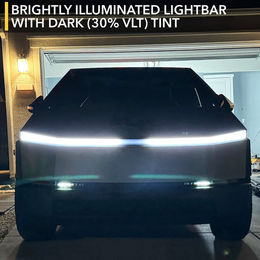 Lightbar Tint | Tesla Cybertruck - Smoked Headlamp 8mil PPF
