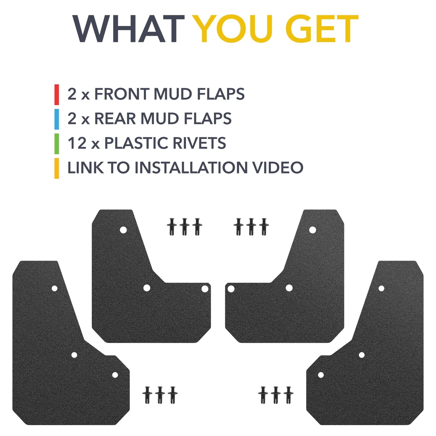 Mud Flaps | Tesla Cybertruck - Front & Rear Splash Guards