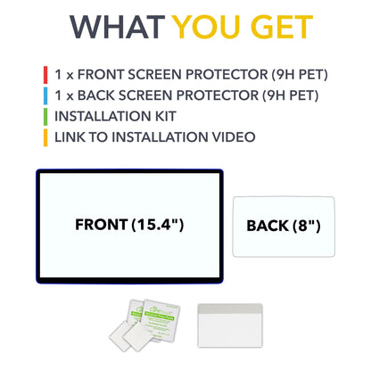 Screen Protectors | 2026+ Tesla Model Y Juniper and 2024+ Tesla Model 3 Highland 9H PET Ultra Tough