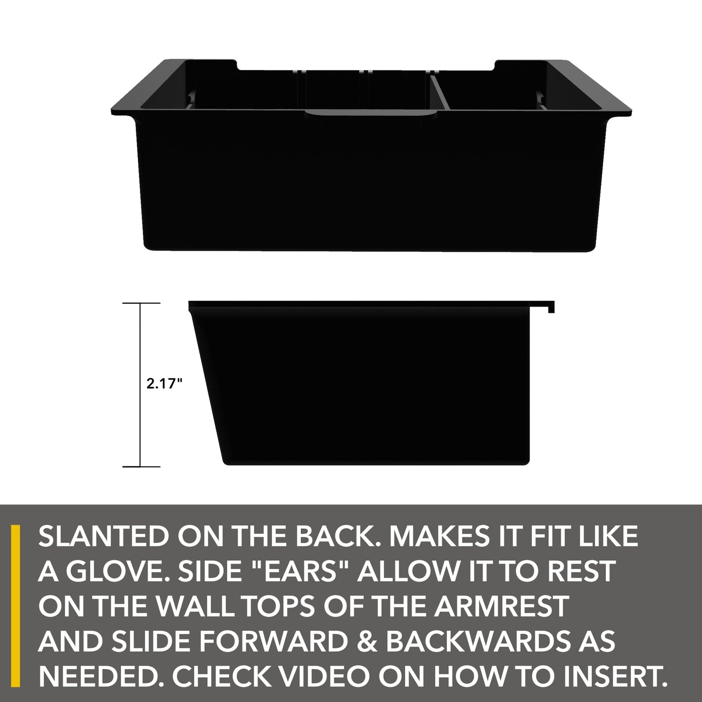 Slidable Armrest/Console Organizer | Half Tray for Rivian R1T/R1S 2021-2026