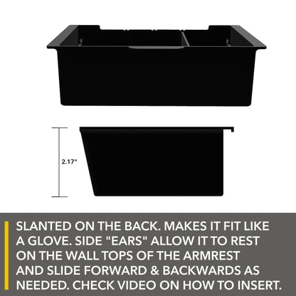 Slidable Armrest/Console Organizer | Half Tray for Rivian R1T/R1S 2021-2026